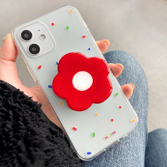 [모양톡+젤리 빨강꽃] 휴대폰케이스 에어팟케이스